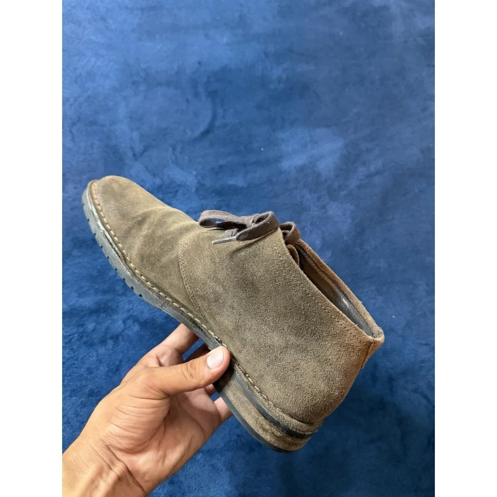 John Varvatos Hipster Mid Top Chukka Boots Mens 8.5 Gray Suede Leather F1183R3B